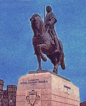 An equestrian statue of Blessed Nuno